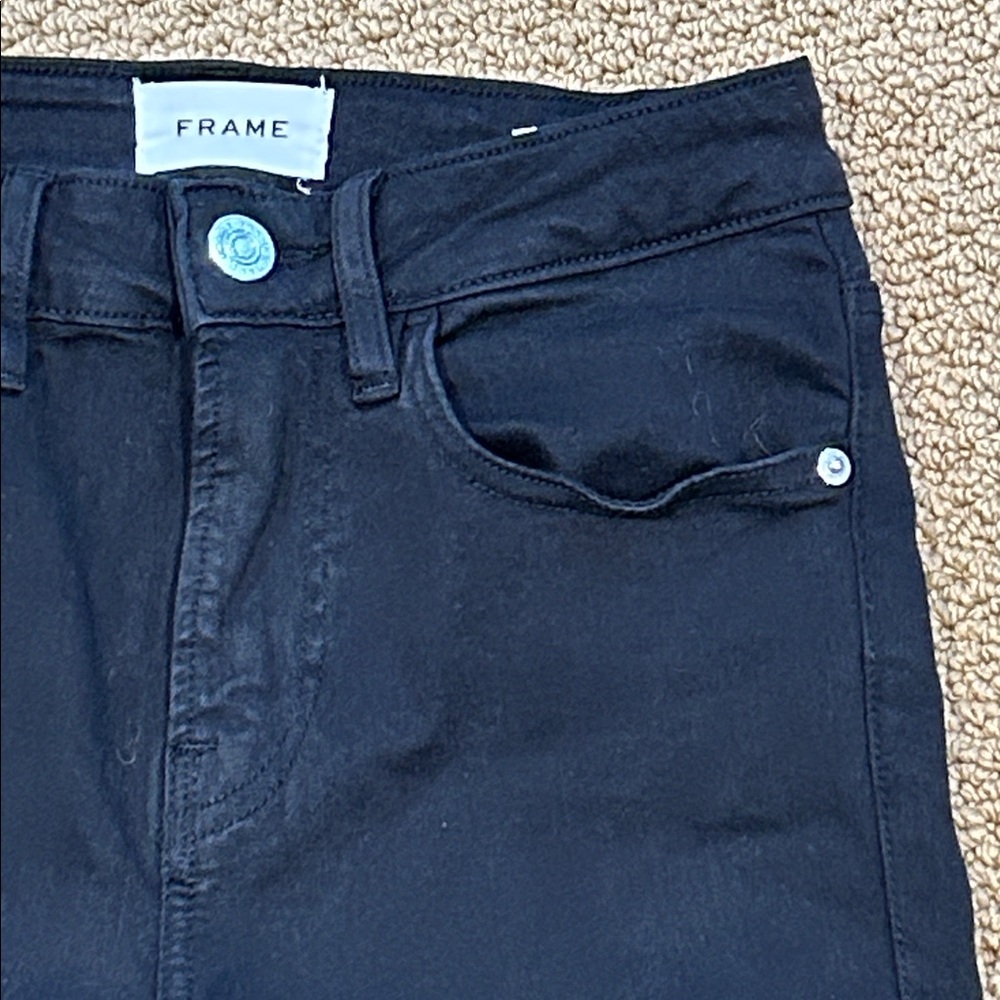 Frame Le Crop Mini Boot Jeans size 26 Film Noir Black - Picture 4 of 14